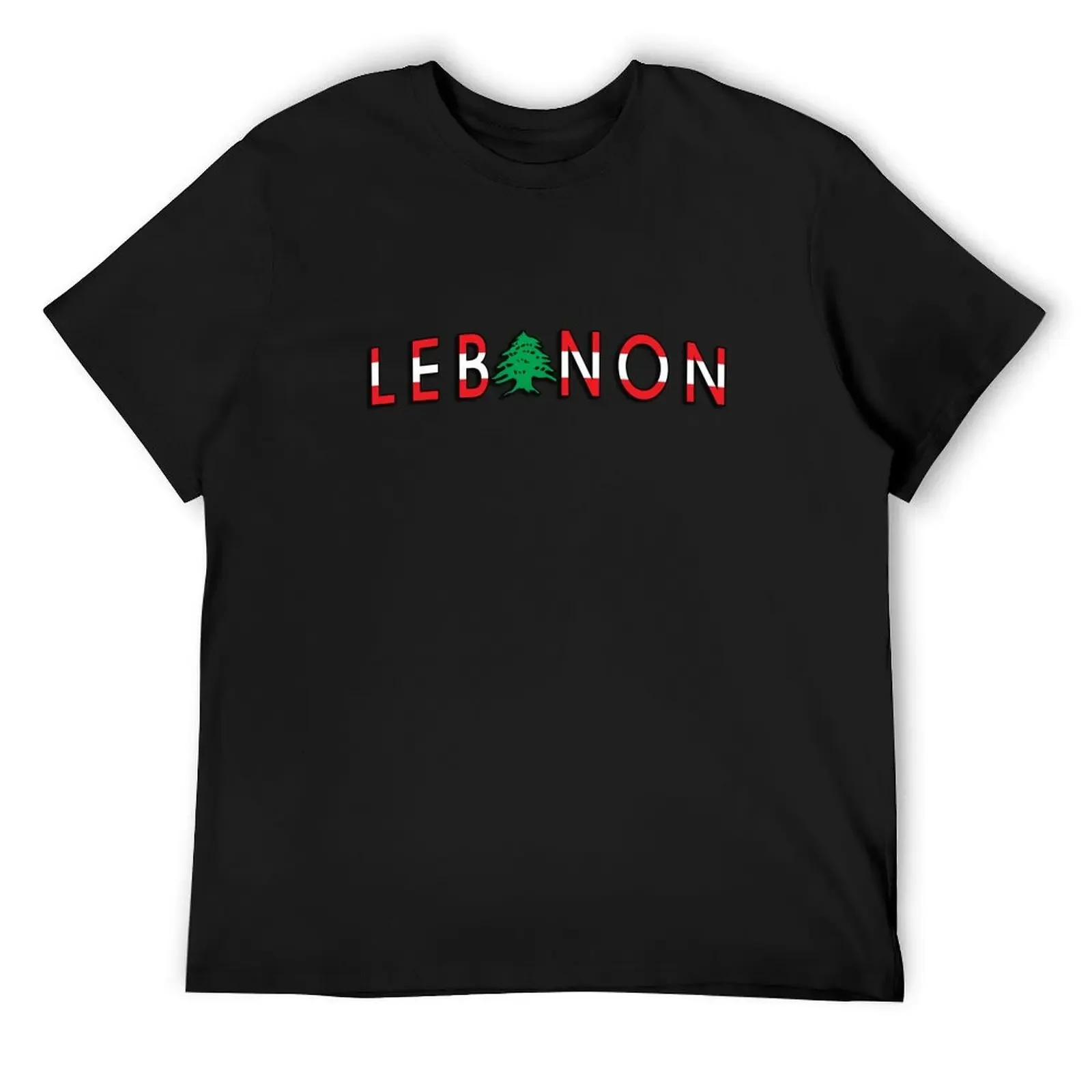 

Lebanon Flag T-Shirt oversized graphic tee summer top man t shirt black t shirts for men