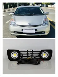 LED Fog Lights Assembly For Toyota Prius  2004 2005  2006 2007 Front Bumper Fog lamp Replacement Angel Eye Daylight Accessories