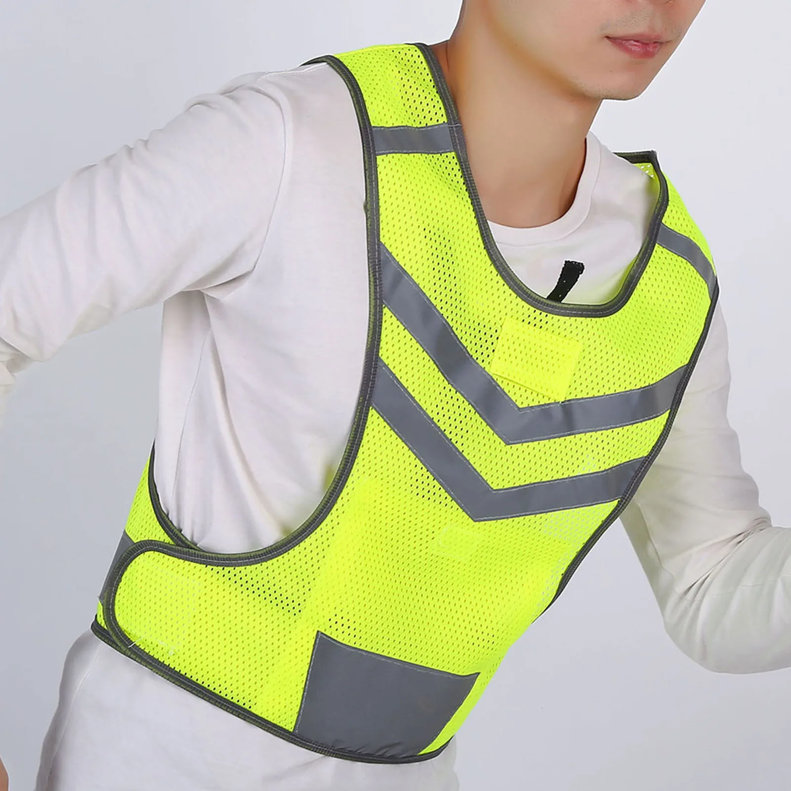High Visibility Adjustable Reflective Safety Vest for Outdoor Sports Cycling Running Hiking