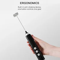 Déterminer le centre commercial aste USB-Mini mousseur à lait électrique à 3 vitesses, fouet et aide à la cuisson, accessoires de rêve multifonctionnels 3