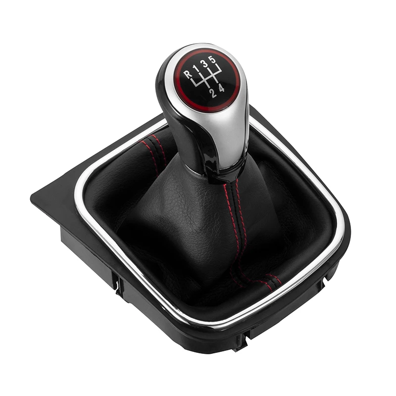 For Volkswagen VW Golf 6 Golf 5 A5 MK5 GTI GTD R32 2004 2005 2006 2007 2008 Scirocco 5 6 Speed Gear Shift Knob Boot Cover Collar