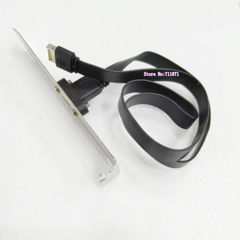 メインボード前面USB IDE 20ピン - USB3.1 Type E Cアダプターコネクタケーブル USB 3.1 Type E オス - USB Type C メス（パネル付き）