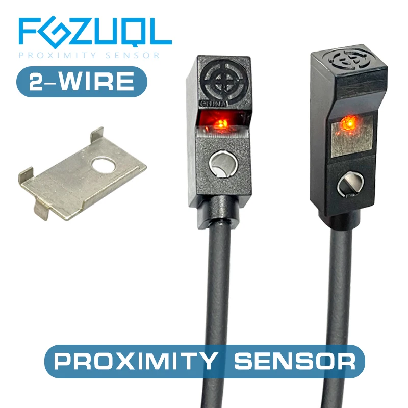 Miniature Square Proximity Sensor Switch 2-wire NO NC Sensing distance：2.5mm 5to24VDC Metal Inductive Limit Sensor BX6-F/H