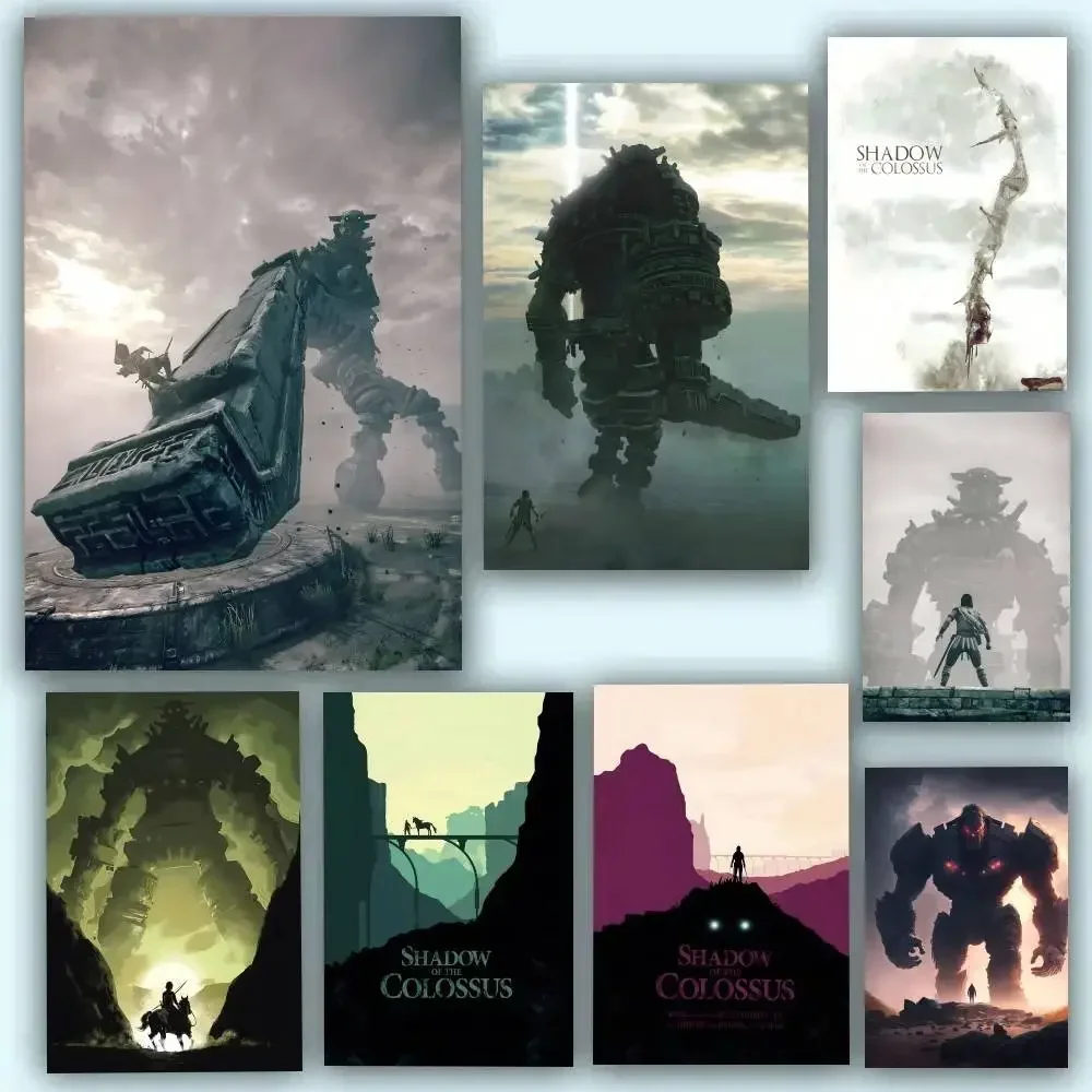 Shadow Of The Colossus Video Game For Poster Waterproof Wall Art Sticker For Bar Vintage Room Decor High Quality Print Gift