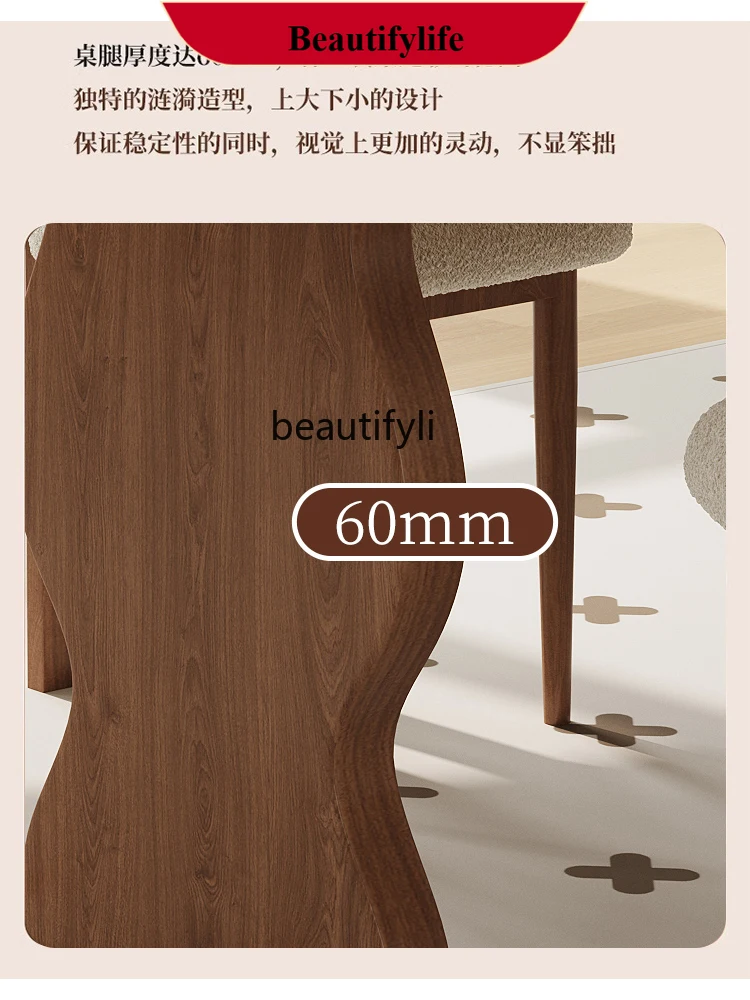 

Solid Wood Dining Table Home French Mid-Ancient Home Nordic Rectangular Dining Tables and Chairs Set Stool Table G1218