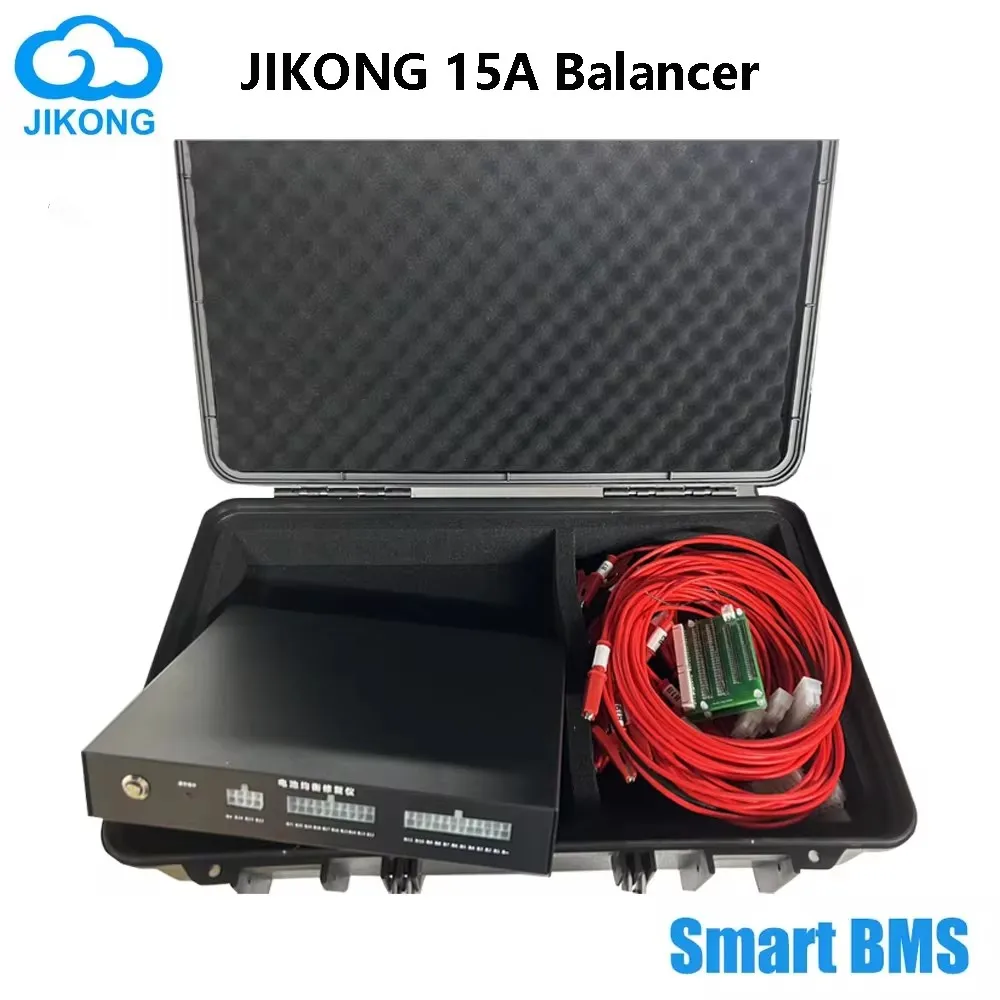 JIKONG Smart Active Balancer 15A Balance High Current 2S~24S LiFePo4 Li-ion 18650 with BT APP RS485 CAN Battery BMS Equalizer