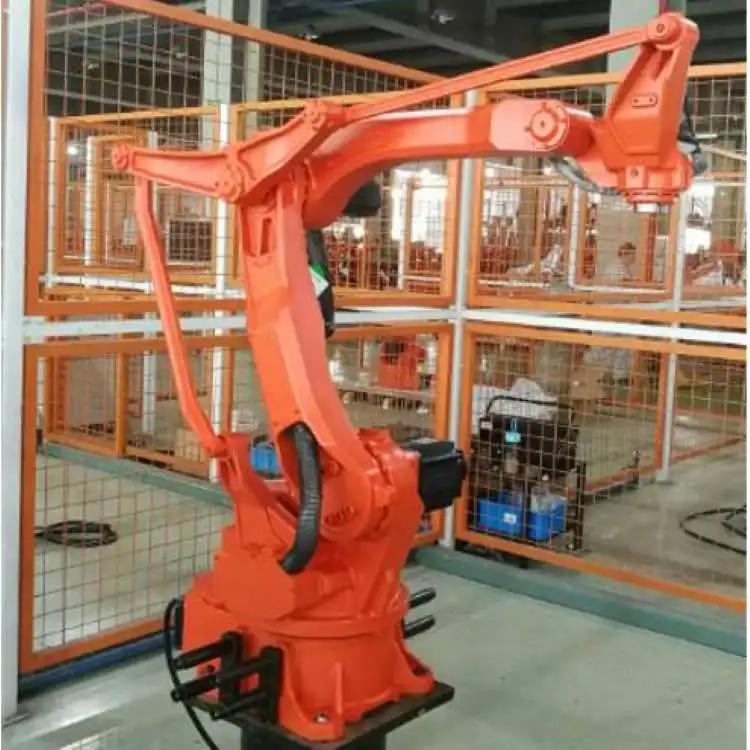 4-Axis Handling Robotic Arm with Gripper, Linear Guide Rail and Protective Dress Pack for Palletizing Solutions