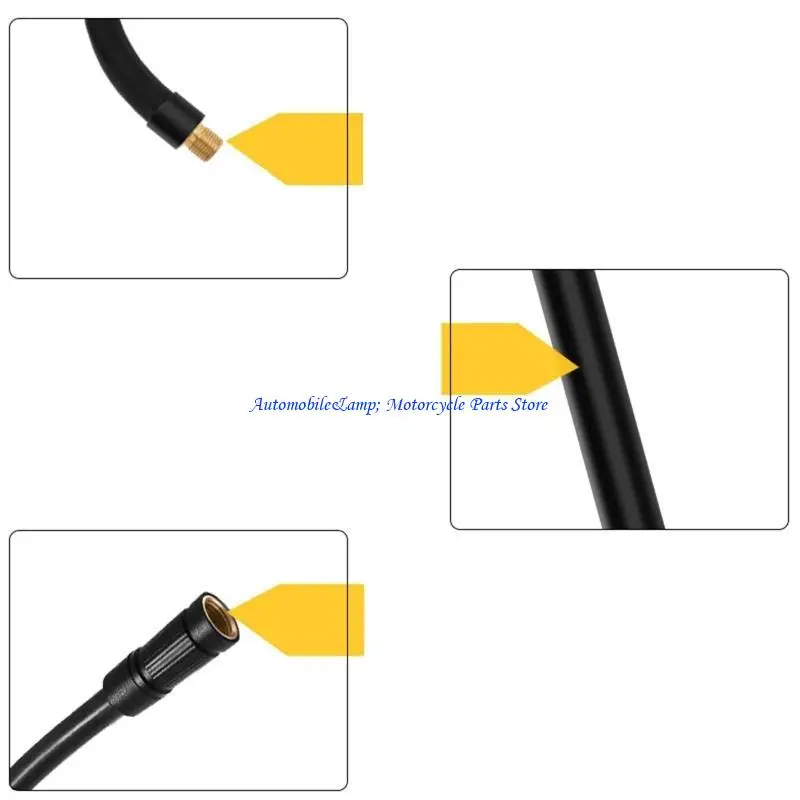 H7BD دراجة Presta Schrader لصالح محول صمام محول الكرة مضخة الإبرة امتداد مجموعة خرطوم الفم لكرة دراجة الكرة #2