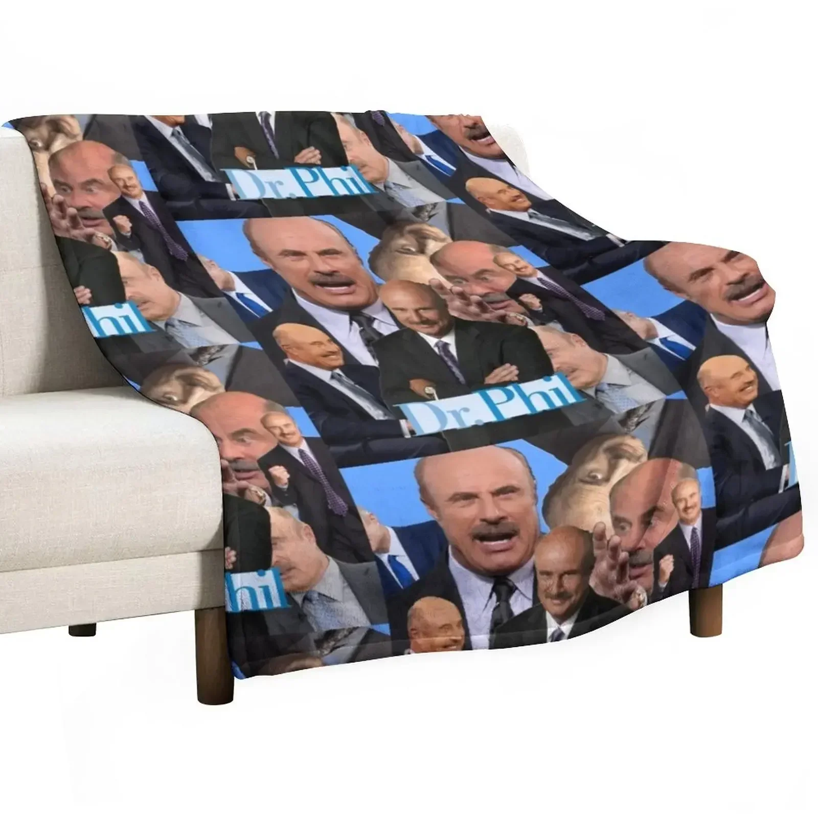 

Dr. Phil Collage Throw Blanket Flannel Fabric Baby Blankets