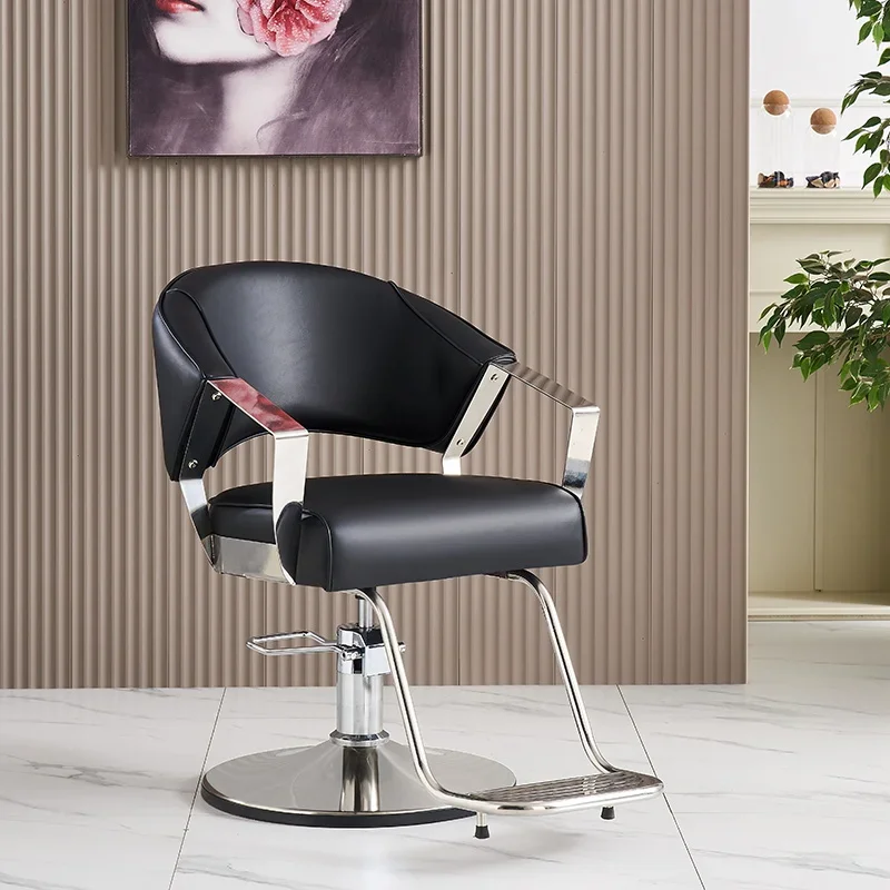 Silla de peluquero vintage, champú, cabello, manicura profesional, corte, sillas de salón reclinables, estilista de Barbing, maquillaje de lujo, peluquero, rojo