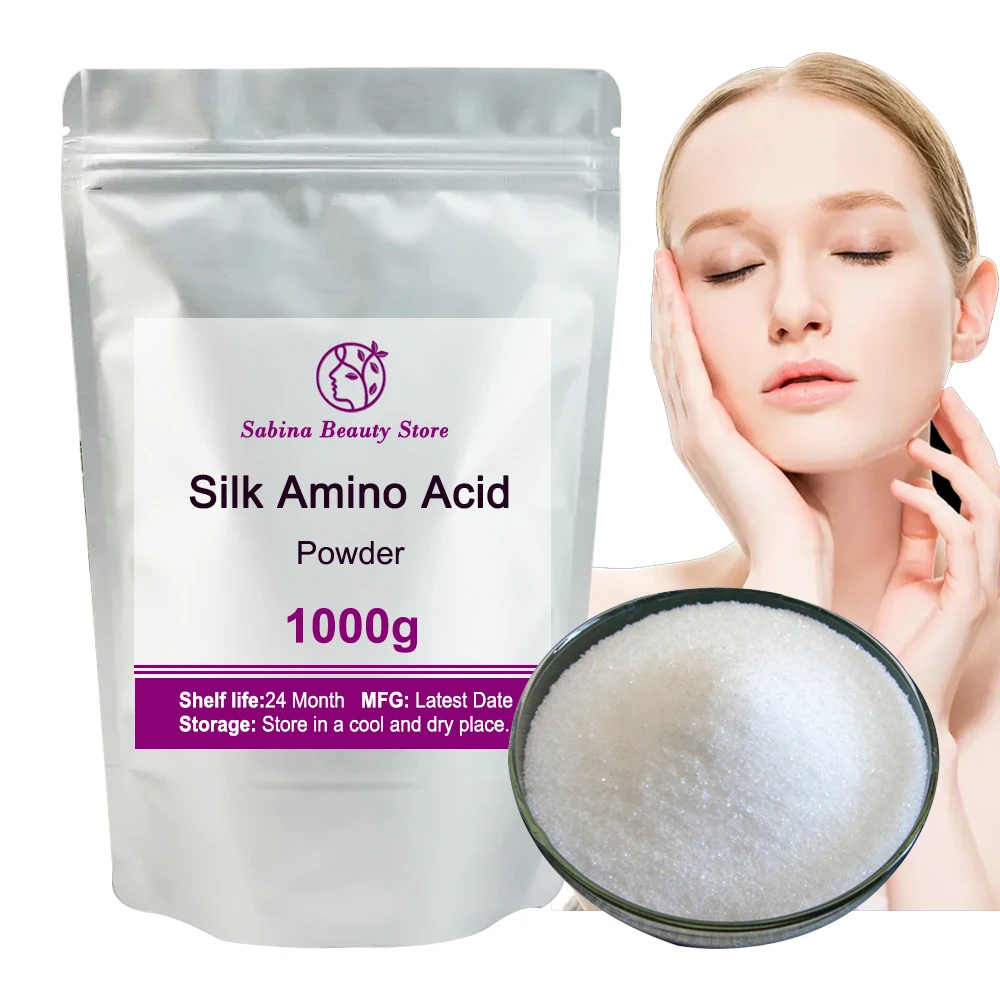 

Hot Supply Silk Amino Acid Powder Fibroin、Silk peptide、Hydrolyzates silk Protein 、Silk protein、 Cosmetic Raw Materia Color: 50g