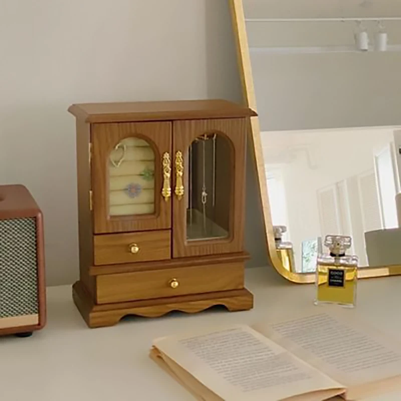 

Organizer Ins Vintage Solid Wood Jewelry Boxes Jewelry Storage Box Wooden Makeup Organizers Rangementорганайзер для хранения