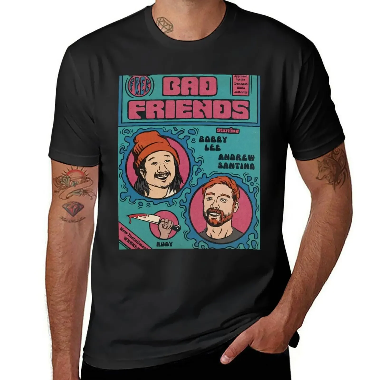 

Bad Friends T-Shirt hippie clothes summer clothes anime tshirt shirts men