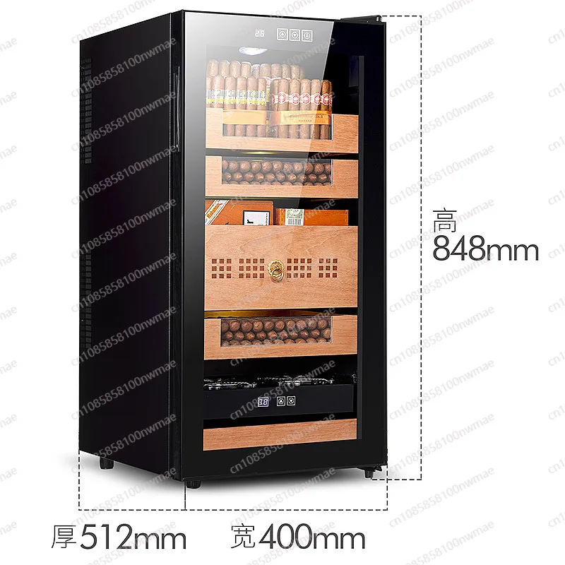 

Небольшая витрина с постоянной температурой и влажностью, увлажняющий шкаф с охлаждением для сигар со стеклянной дверью для дома