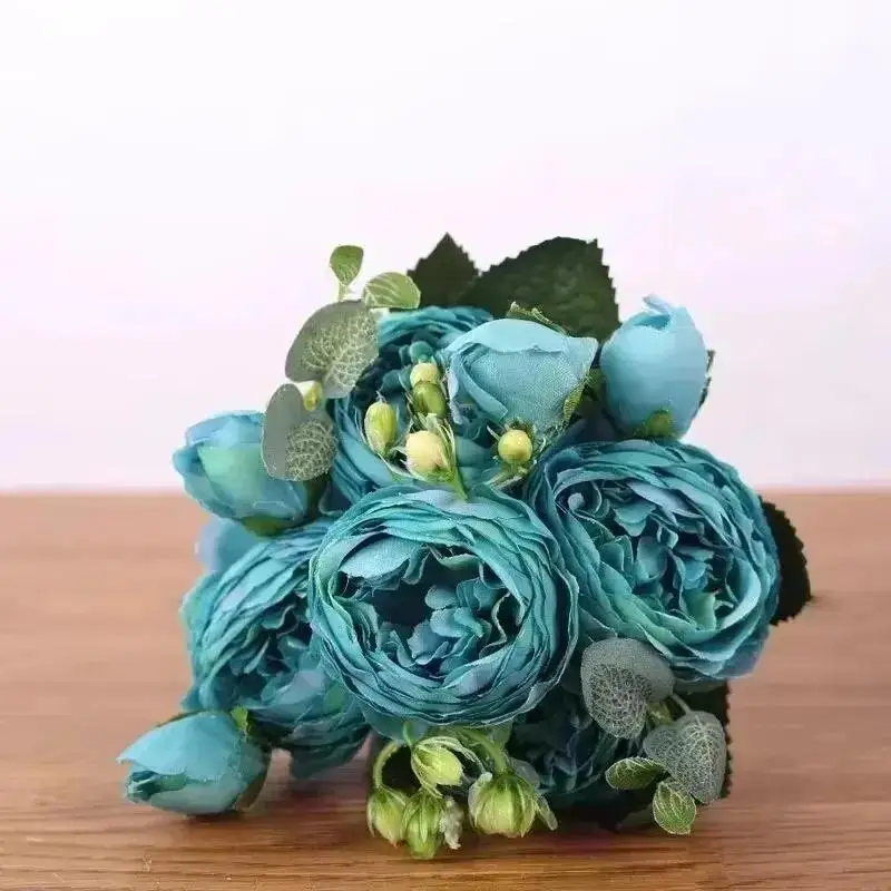 Flor artificial rosa persa para bodas y hogar nórdico - imagen 3