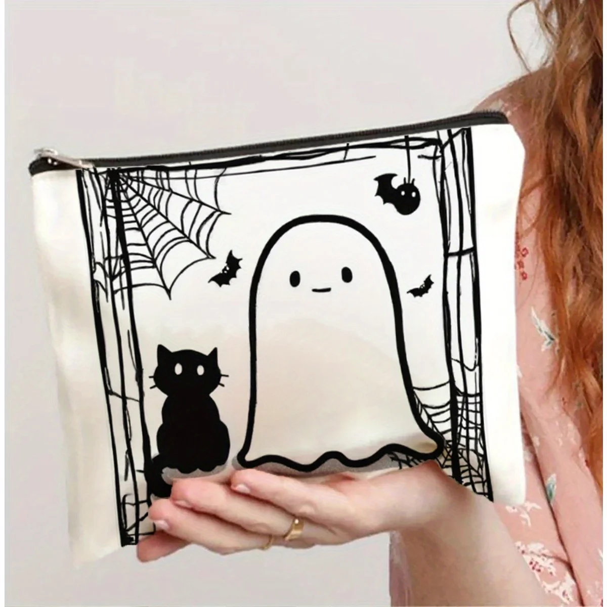 

AHalloween Makeup Bag- Multifunctional Zipper Pouch, Jewelry Storage Bag, Perfect Travel Zipper Small Storage Bag.