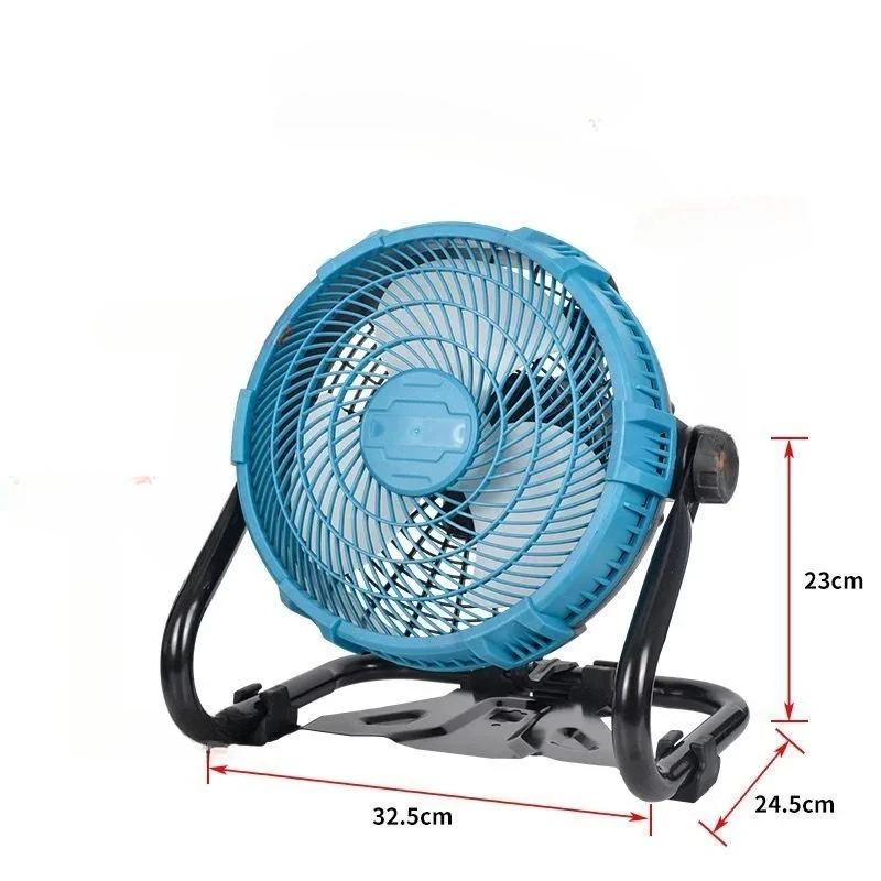 12-calowy wentylator akumulatorowy, wentylator zewnętrzny dużej mocy z baterią litową, przenośne chłodzenie na kemping, patio i do użytku domowego