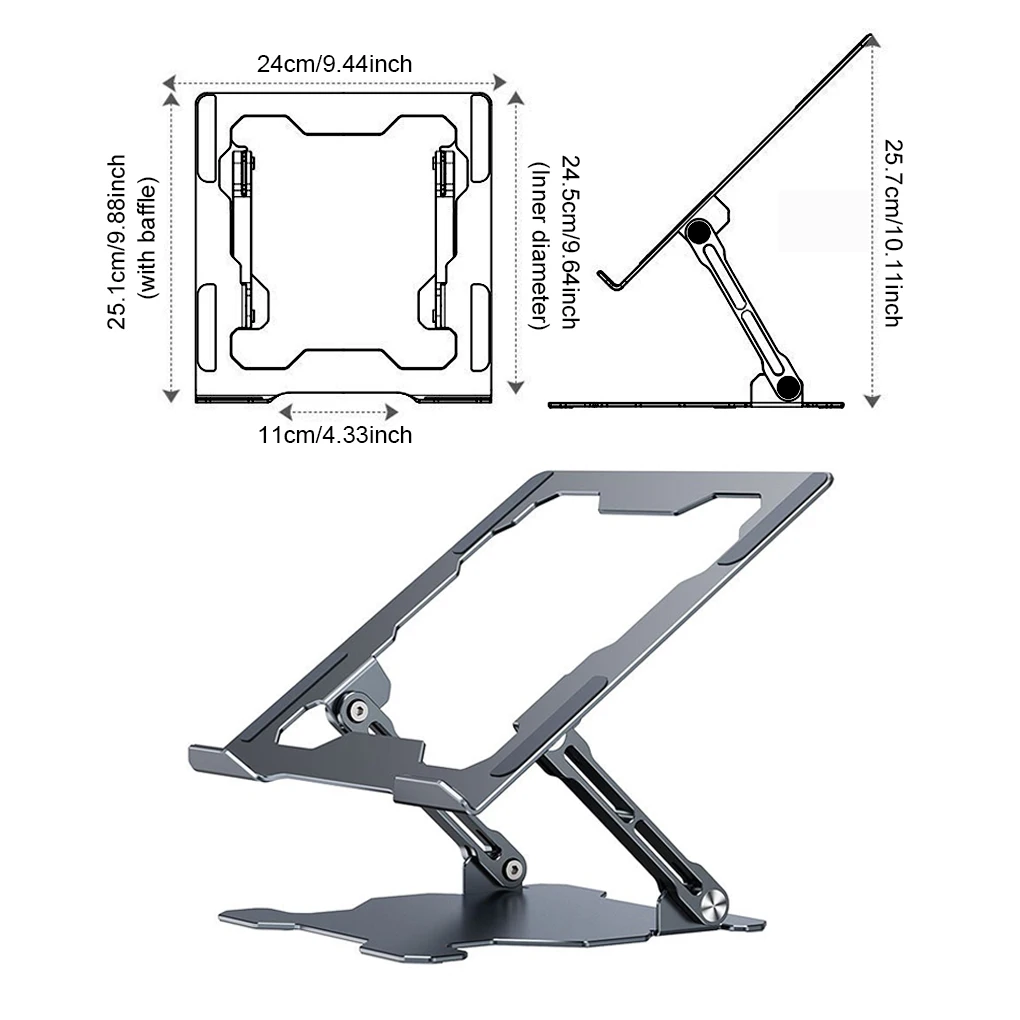 Laptop Stand Tabletop Aluminum Alloy Desktop Holder Computer Accessory