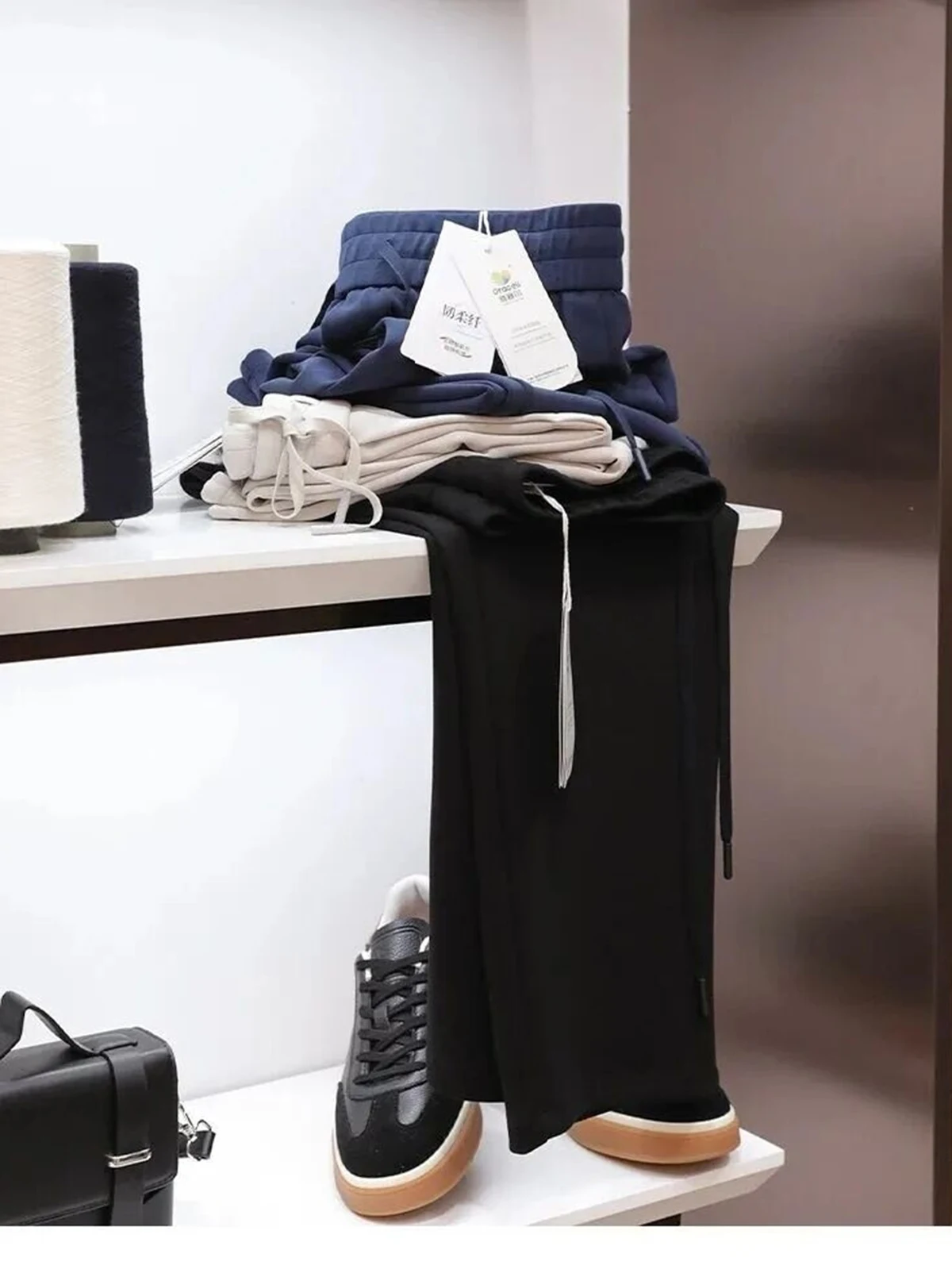 Casual Modal Blend Men's Straight Leg Long Pants Breathable Stretch Spring Summer Basic Color Versatile Sports Leisure Trousers
