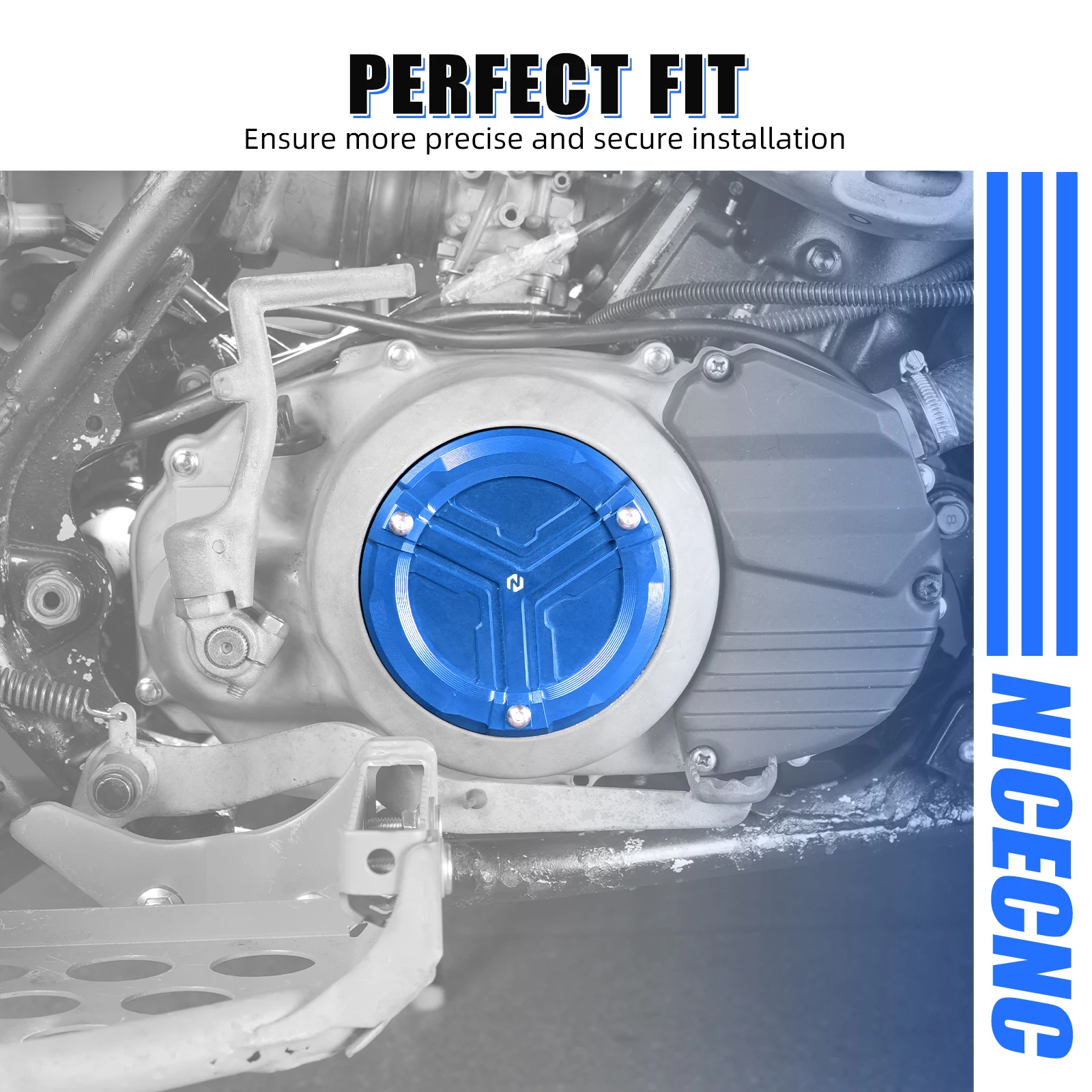 NICECNC Für Yamaha Banshee 350 YFZ350 1987-2006 2005 Kupplungsdeckel-Einsatz Aluminium ATV Motor-Seitenabdeckung Ersatz 4L0-15431-01-00 – Detail 12