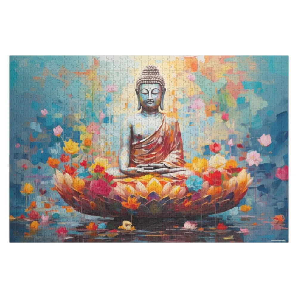 

The Buddha Jigsaw Puzzle Wooden Compositions For Children Customizeds For Kids Diorama Accessories Woodens For Adults Puzzle