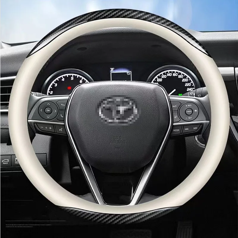 

Anti-Slip Microfiber Leather Car Suede Steering Wheel Cover For Toyota Camry CHR RAV4 Yaris Auris Land Cruiser Prado Corolla 86