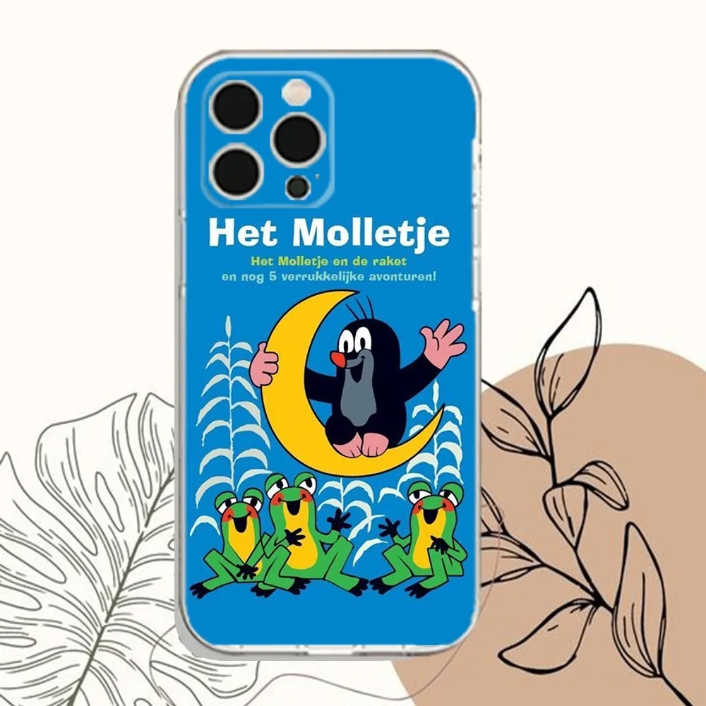 Cartoon L-Littles Mole Phone Case For iPhone Apple 15,14,13,12,Mini,11,Pro,Max,Plus,X,XR,XS,8,SE,2020,Plus Transparent Cover