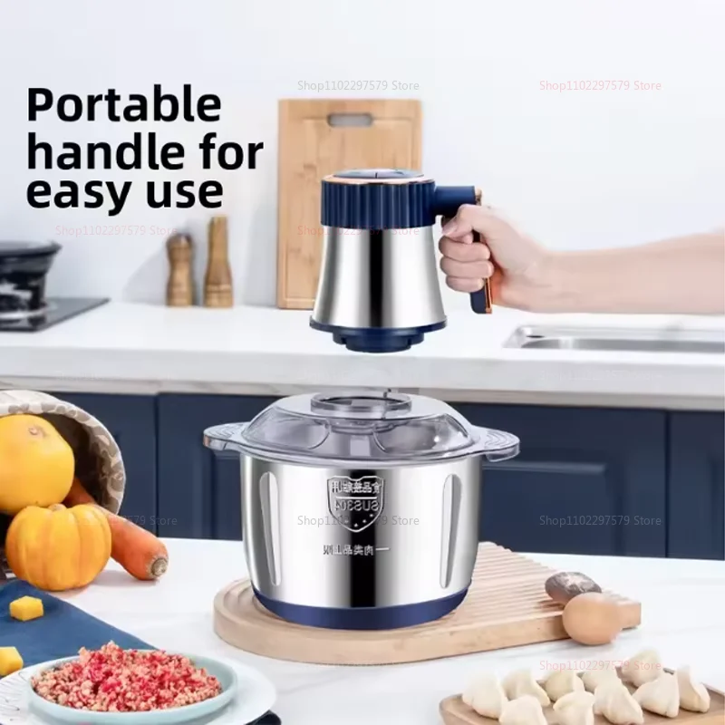 Nouveau Moulins à viande électriques de grande capacité 5L 304 broyeur alimentaire en acier inoxydable multifonctionnel cuisine Mixerfor viande légumes