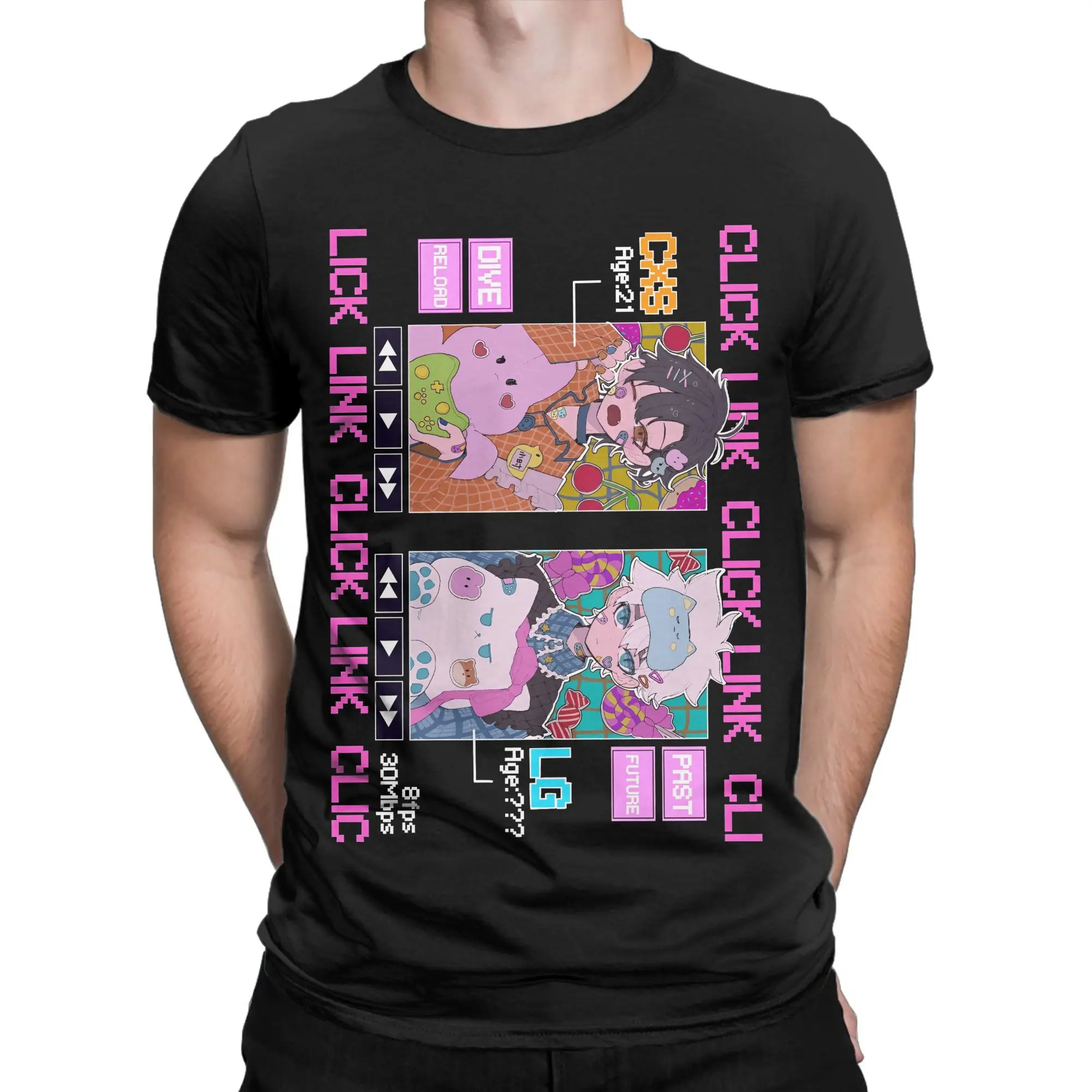 Kawaii Link Click Alejandro Saab Zeno Robinson T-Shirts for Men Cotton Tee Shirt O Neck Short Sleeve T Shirt Gift Idea Clothing