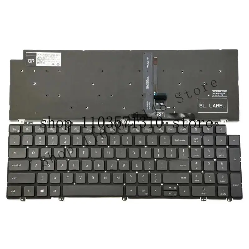 

Новая клавиатура для ноутбука Dell Latitude 5520 5521 Precision 3560 3561, США, черная с подсветкой #
