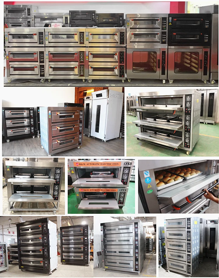 Commercial industrial complete set of bakery other food baking equipment list for cake bread oven and mixer making pizza machine