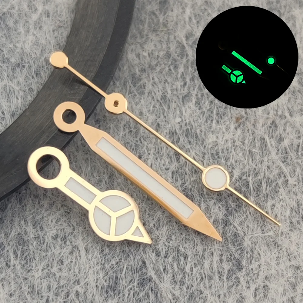High Quality NH35 Hands Rose Gold Silver Watch Hands For NH35/NH36/4R/7S Movement Watches Pointers Green/Blue Luminous image 4