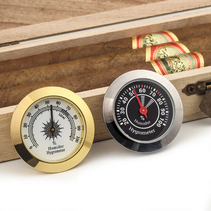 38 mm Mosaik-Hygrometer, Feuchtigkeitsmesser, Zigarrenzubehör, Tabakzeiger-Hygrometer zur Verwendung in Humidoren, Monitor der Zigarre-Feuchtigkeit