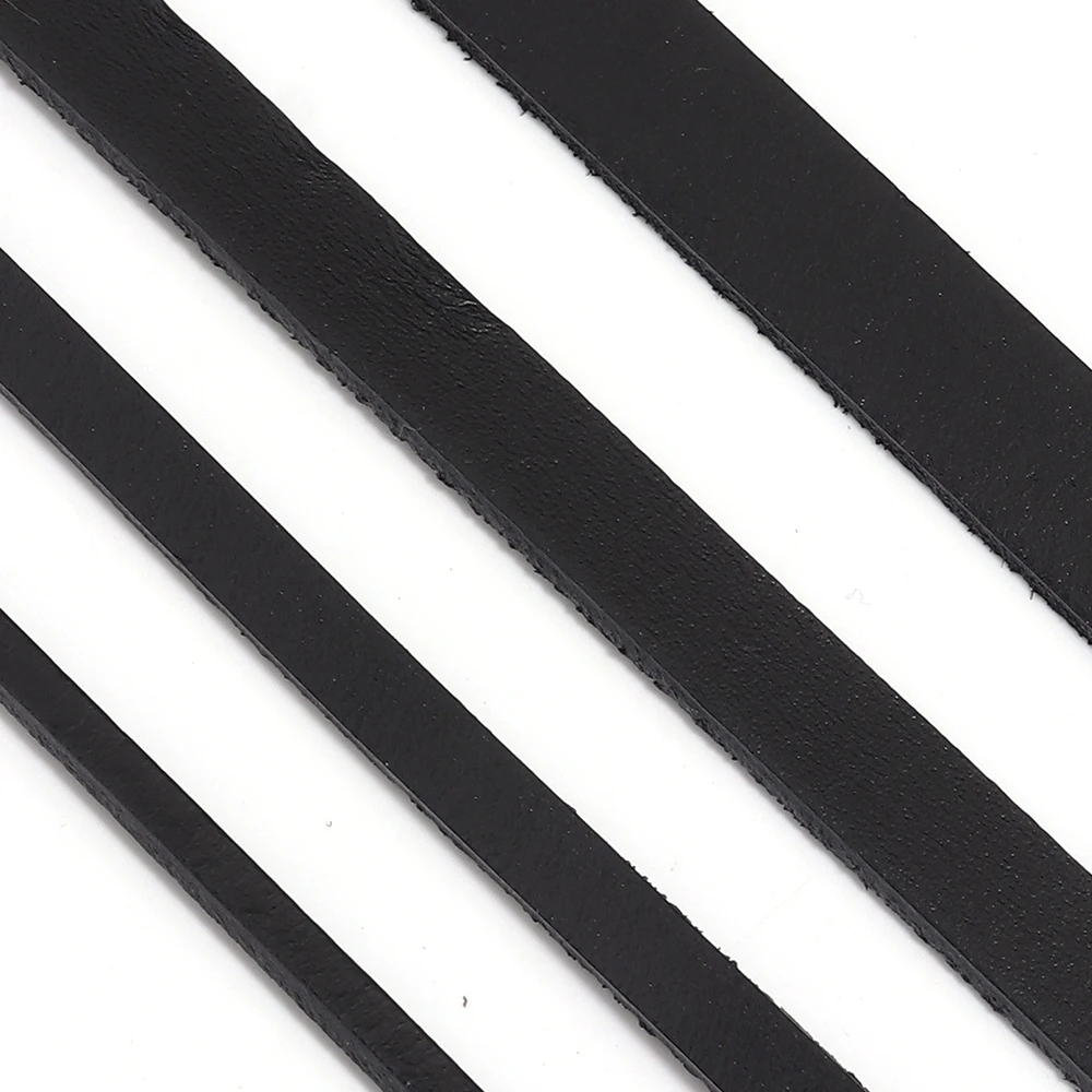 2-5 ياردة 3/5/8/10 مللي متر واسعة أسود جلد طبيعي الحبال شقة ثونغ الجلود حبل ل عقد دي اي واي سوار DIY بها بنفسك صنع المجوهرات