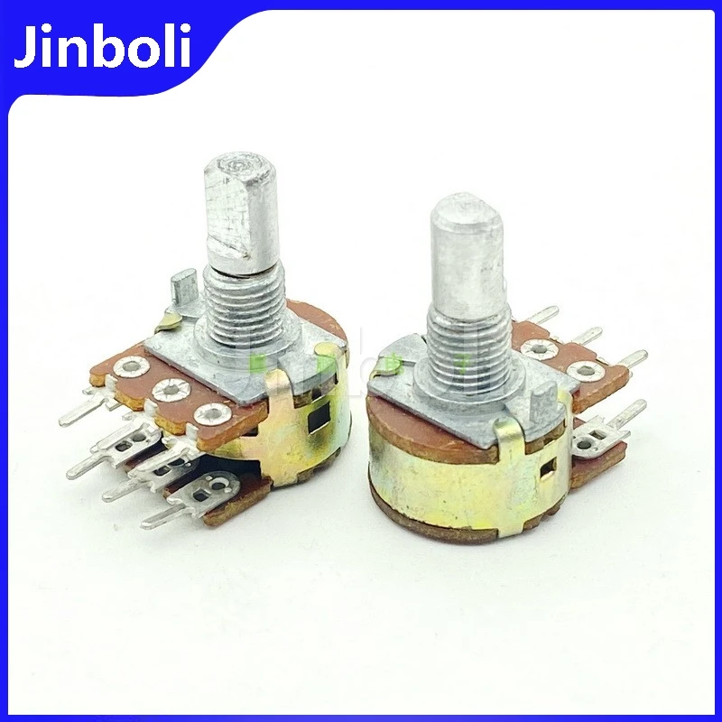 1 قطعة 16 نوع A10K 6 دبابيس المزدوج مكبر الصوت حجم الصوت الجهد A103 D رمح طول 15 مللي متر