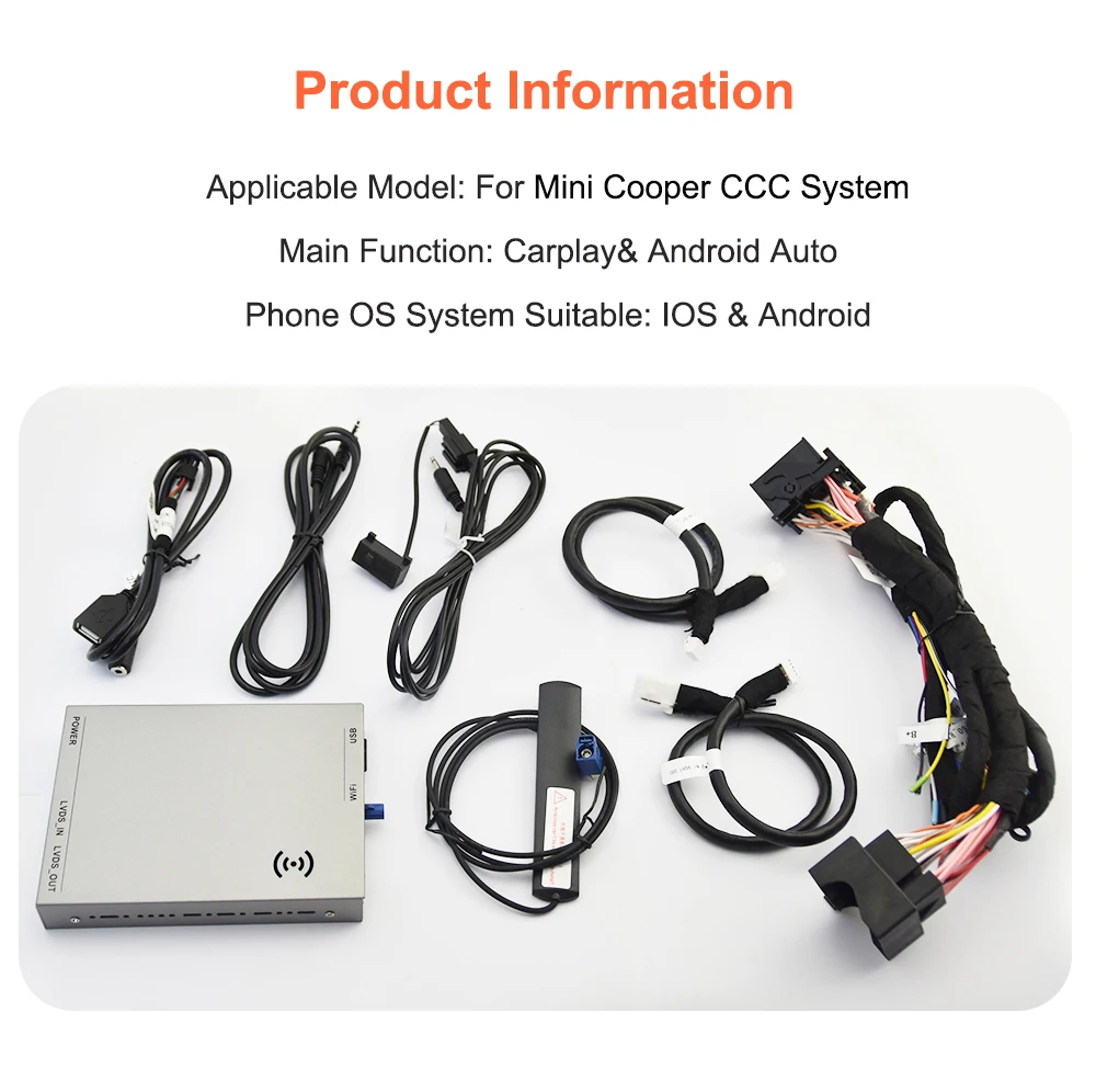 Bonroad OEM Screen Update Decoder Box For BMW Mini Cooper R55 R56 R57 Clubman Convertible CCC System Carplay Android Auto Module view 6
