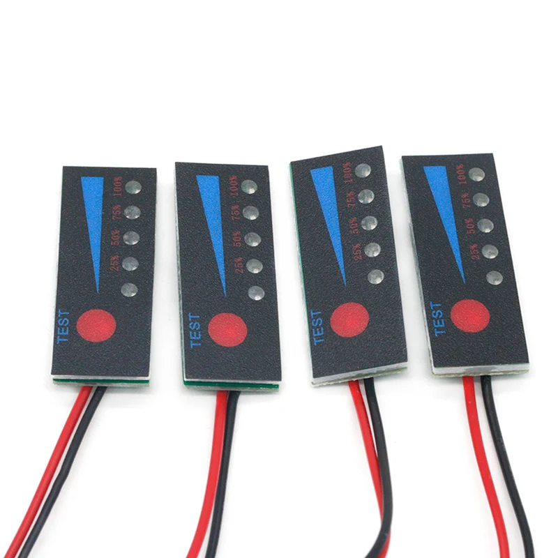 Lithium battery battery percentage indicator board 12V lithium battery 2-5S battery battery display anti-reverse connection