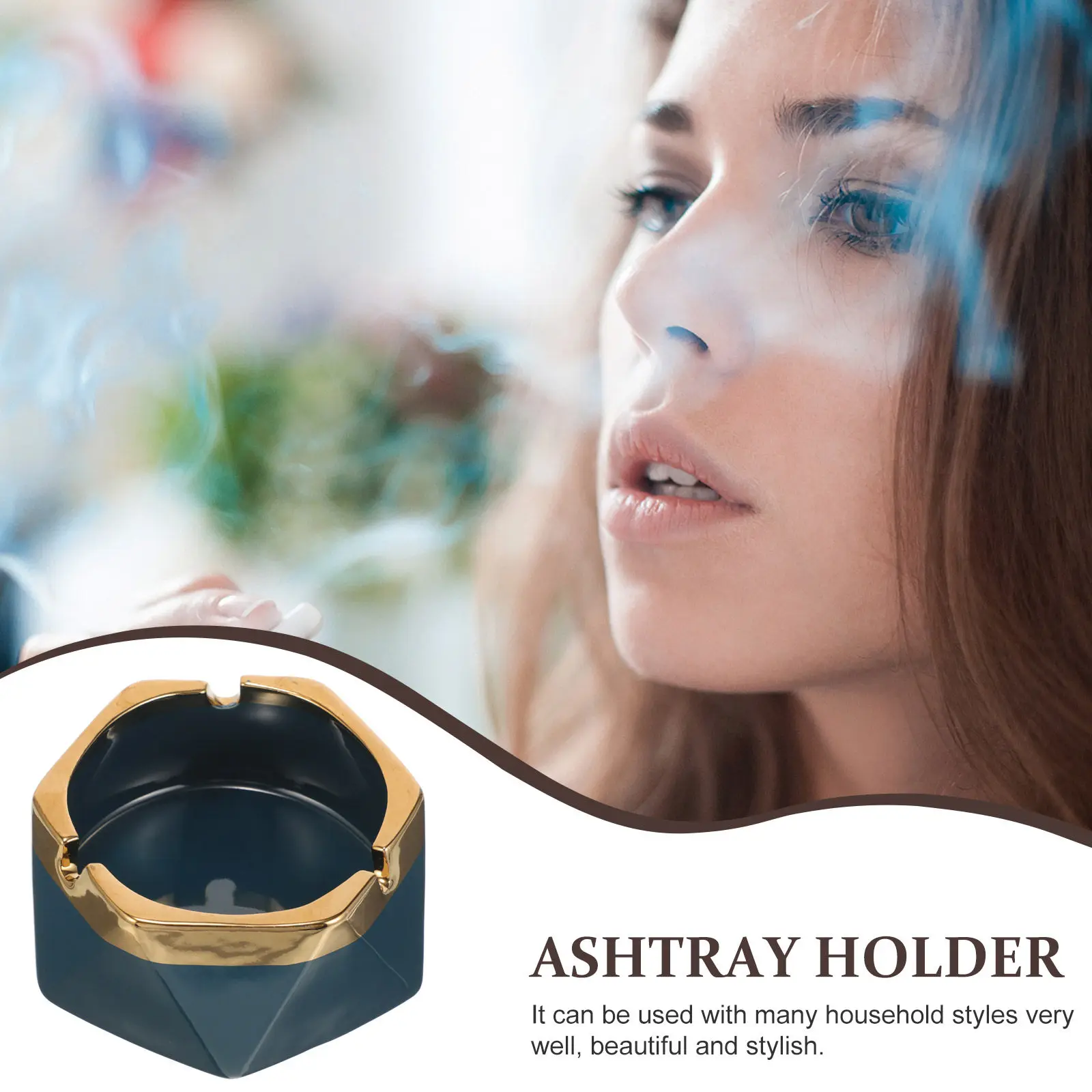 

Декоративная керамическая пепельница для рабочего стола, модный предмет интерьера для дома