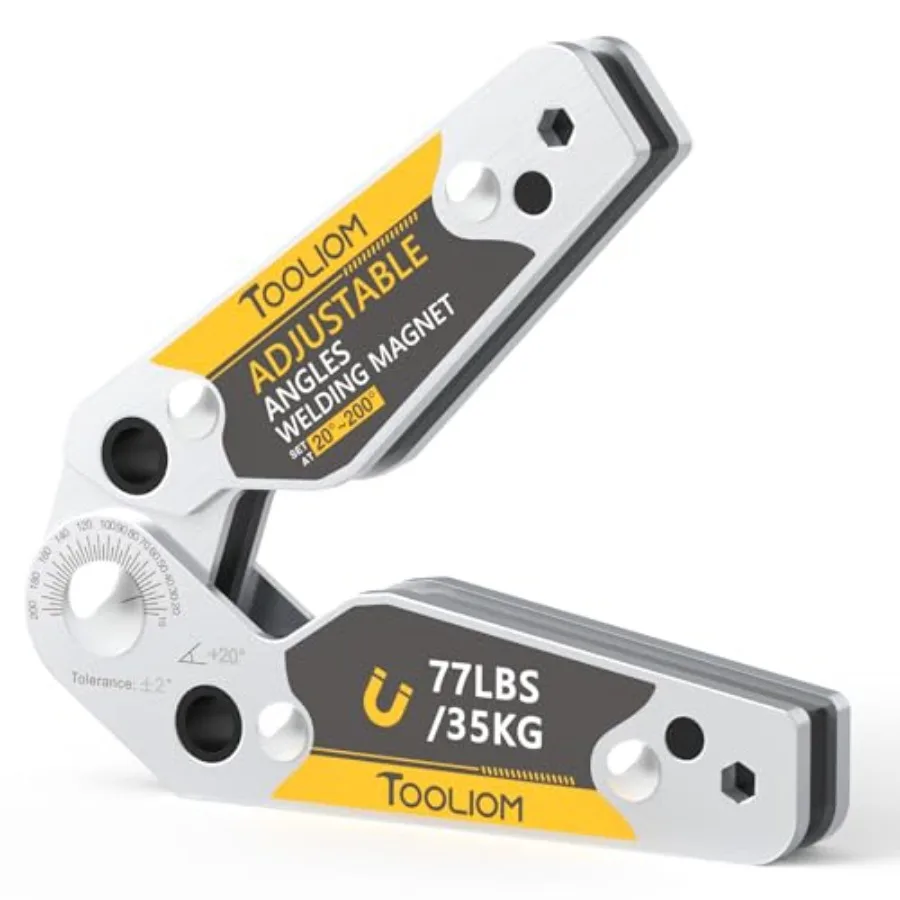 

Регулируемый угол 20° ° -200 ° Магниты для сварки, сила магнитного притяжения 77 фунтов, держатель для сварки, сварочные принадлежности