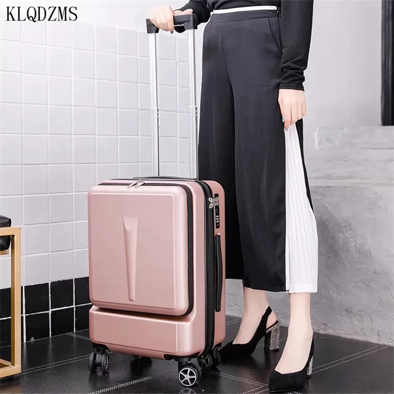 Imagem -04 - Klqdzms 20 24 Polegada Alto-grau Abs Mala de Negócios Bagagem de Mão Portátil Bolsa Trolley Case com Rodas Rolando Senha Case