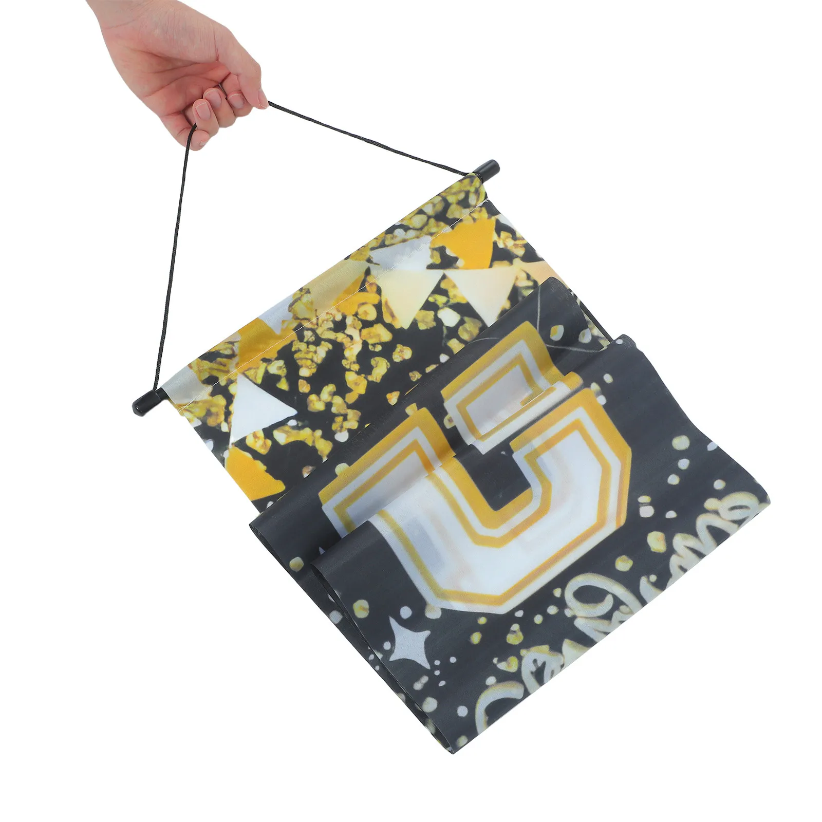 1Pair Graduation Door Couplet 2026 Gold Glitter Banner Porch Sign Elegant High School College Graduation Party Decorations