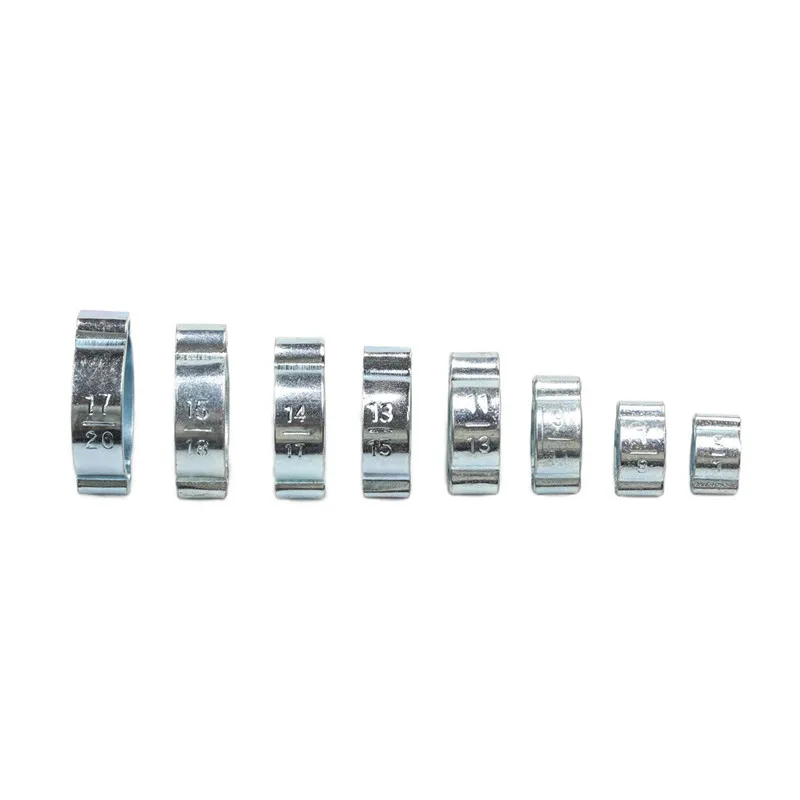 10Pcs/Set Hose Clamp Double Ears Clamp Worm Drive Fuel Water Hose Pipe Clamps Clips Hose Fuel Clamps