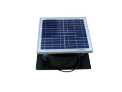 Solar Attic Exhaust Fan Roof Mounted Ventilator 660cfm for Mobile Toilet Greenhouse  Small Farm House Pet House 5 years warranty