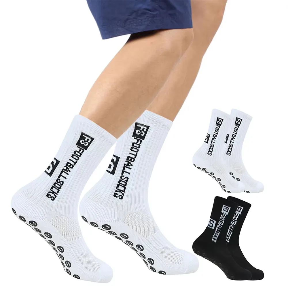 

4Pairs Comfortable Breathable Non-slip Football Socks Men Women Sports Socks Running Football Tennis Basketball Grip Socks