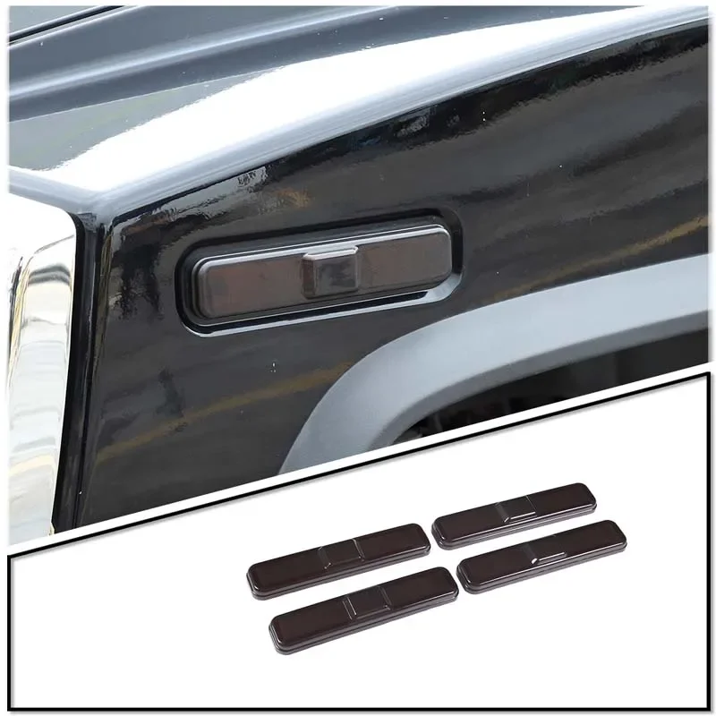 For 2003-2009 Hummer H2 ABS Transparent Grey Car Side Signal Turn Lamp Lampshade Sticker Car Exterior Protection Accessories