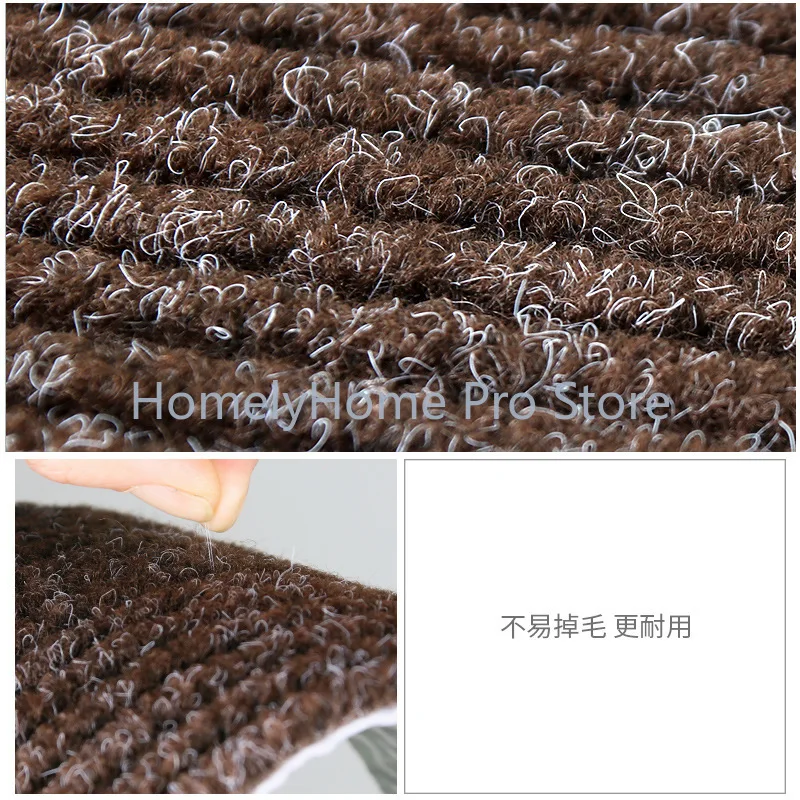 Glue‑Free Self‑Adhesive Stair Tread Mat,Double Stripe PVC Non‑Slip Step Pad,Washable Stair Protector for Indoor Wood Steps
