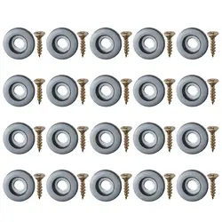 20 Pack PTFE (Teflon) Screw on Furniture Glides Sliders Durability Leg Moving Pads Floor Protector Wooden Furniture