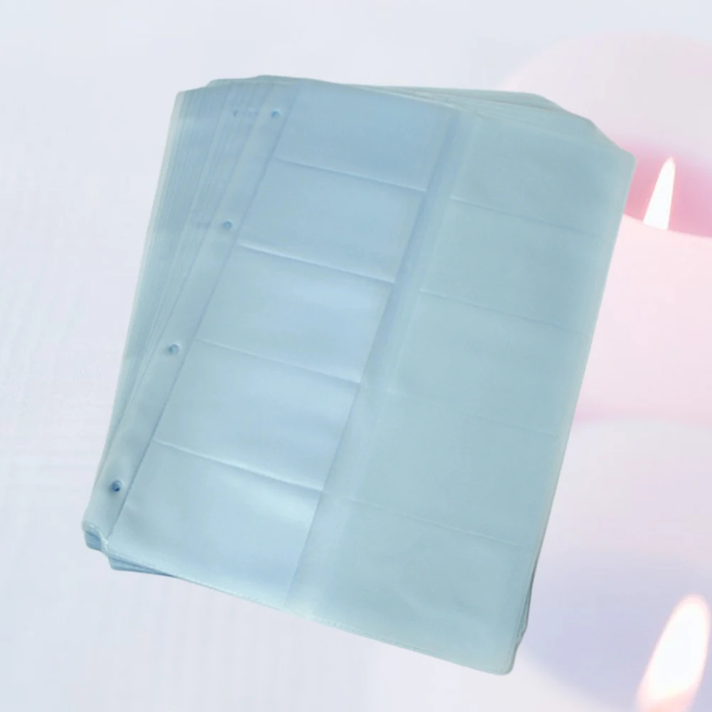 24 Pcs A4 Business Card Book Transparent Pockets Paper Holder Collection Bag Waterproof Loose Leaf File Sheet Storage