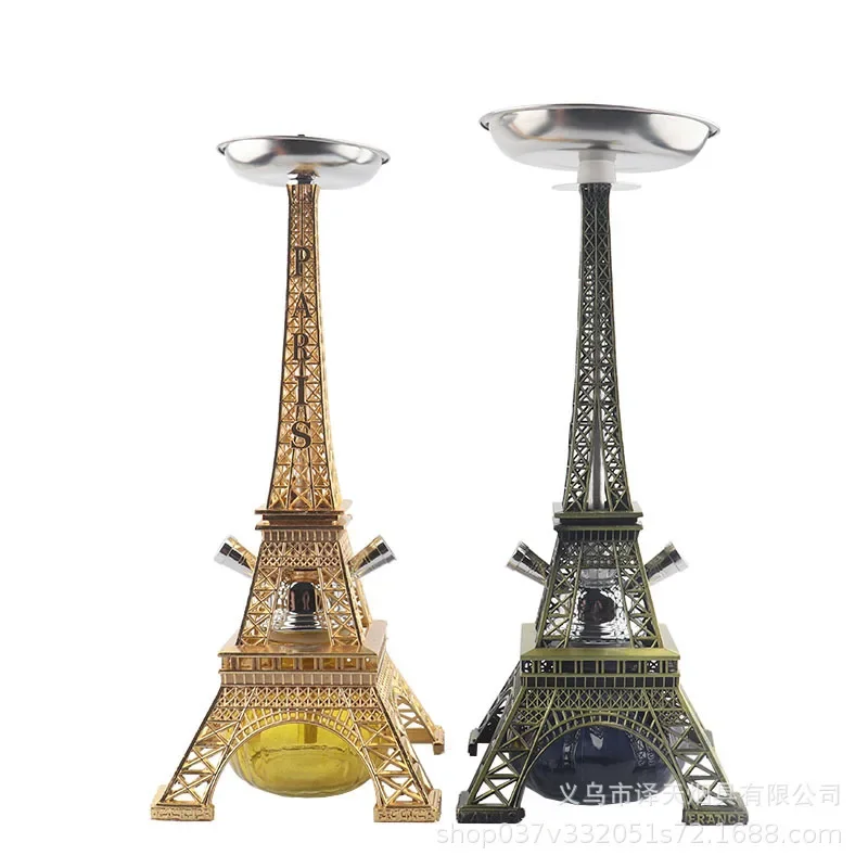 

Stylish new hot-selling Eiffel Tower hookah set, double-tube hookah on sale