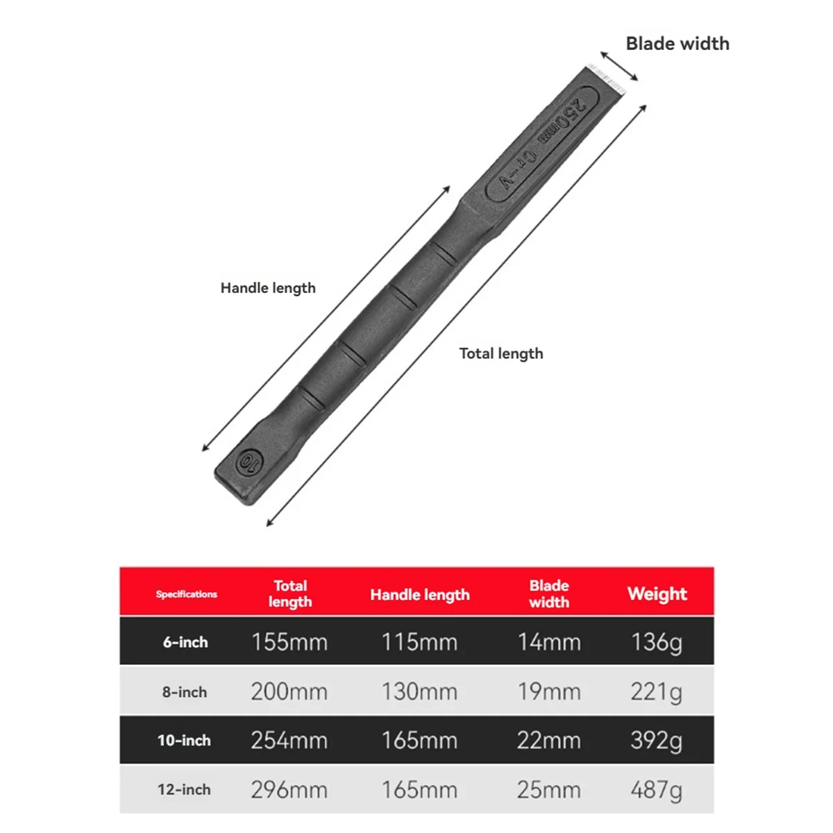 Chisels Concrete Tool Chisels Cements Stone Splitters Masonry Chisels Flat Shovel Processing 10inch